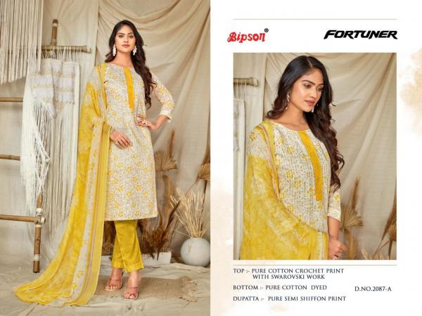 Bipson Fortuner 2087 Readymade Cotton  Exclusive Designer Suit Collection